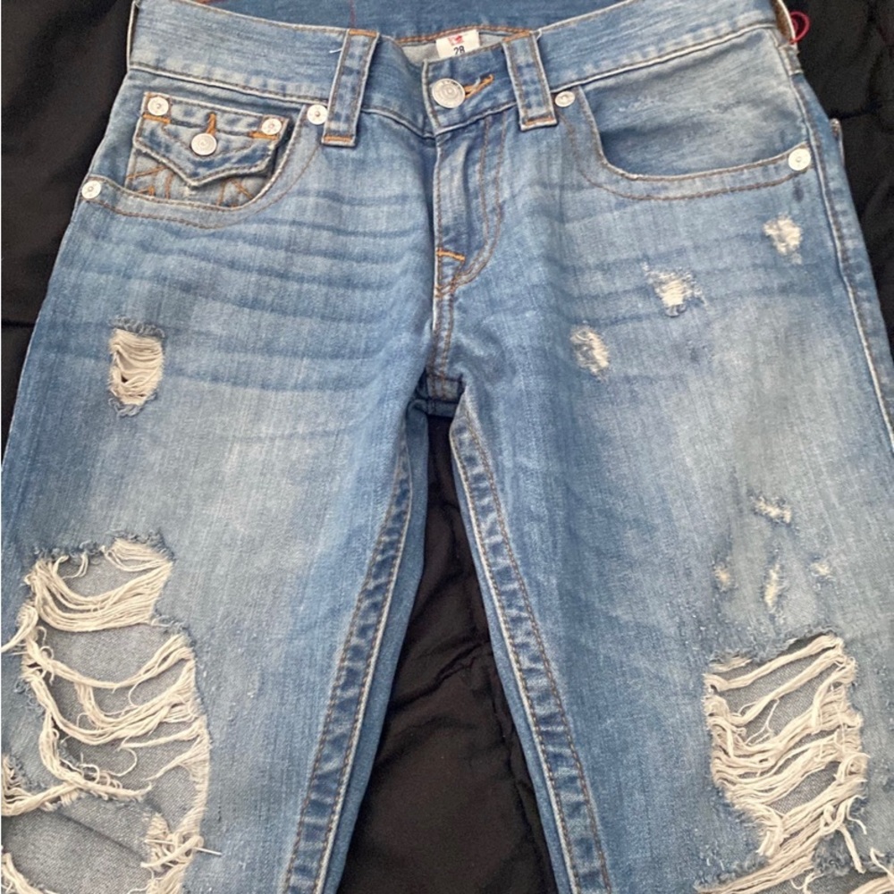 True Religion Ricky Straight Distressed jean size 28